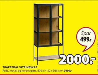JYSK Trappedal vitrineskap tilbud