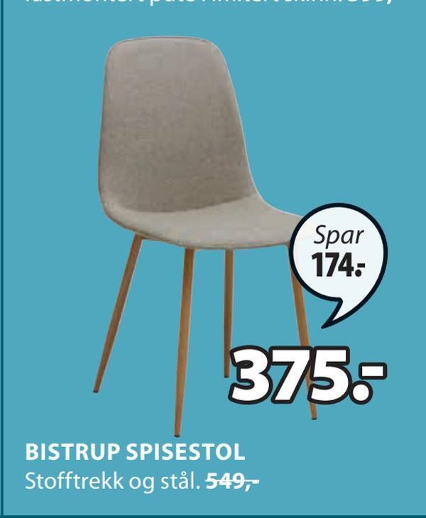 JYSK Bistrup spisestol tilbud