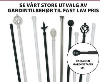 JYSK Batalden gardinstang tilbud