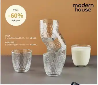 Tilbords Aqua 6 pk drikkeglass tilbud