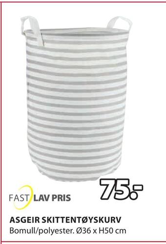 JYSK Asgeir skittentøyskurv tilbud