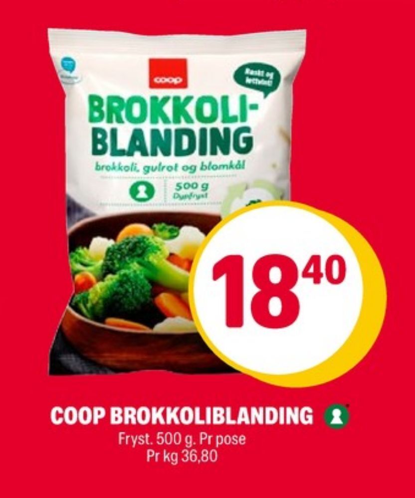 Coop Extra Coop grønnsaker tilbud