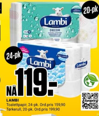 Europris Classic toalettpapir tilbud