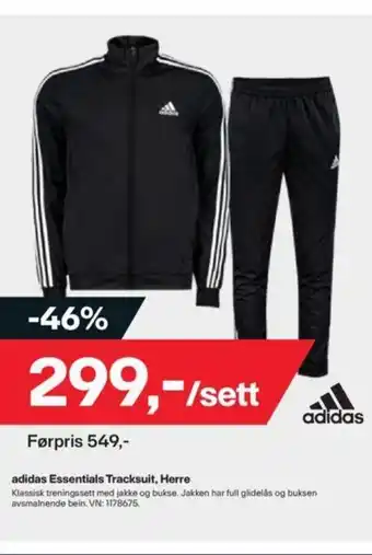 XXL Sport Adidas Essentials Tracksuit, Herre tilbud
