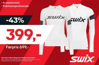XXL Sport Swix Racex Warm Bodywear Half Zip, Dame/ Herre tilbud
