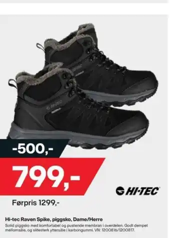 XXL Sport Hi-Tec Raven Spike, piggsko, Dame/ Herre tilbud