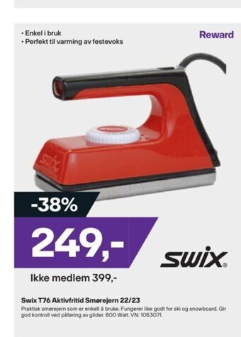 XXL Sport Swix T76 Aktivfritid Smørejern 22/23 tilbud