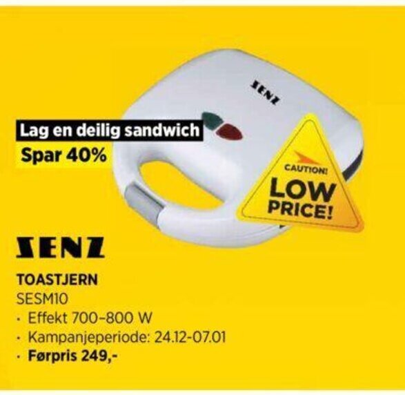 POWER Senz Toastjern tilbud