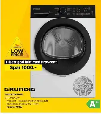 POWER Grundig Tørketrommel GTP7923CEW tilbud