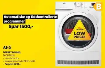POWER AEG Tørketrommel T6DBP821K tilbud
