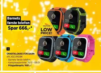 POWER Smartklokke For Barn XPLXGO3NOBK tilbud