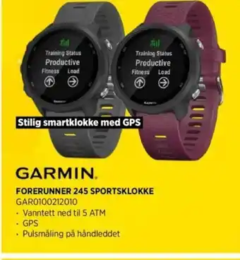 POWER Garmin Forerunner 245 Sportsklokke GAR0100212010 tilbud