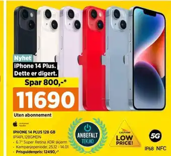 POWER Iphone 14 Plus 128 GB IP14PL128GMDN tilbud