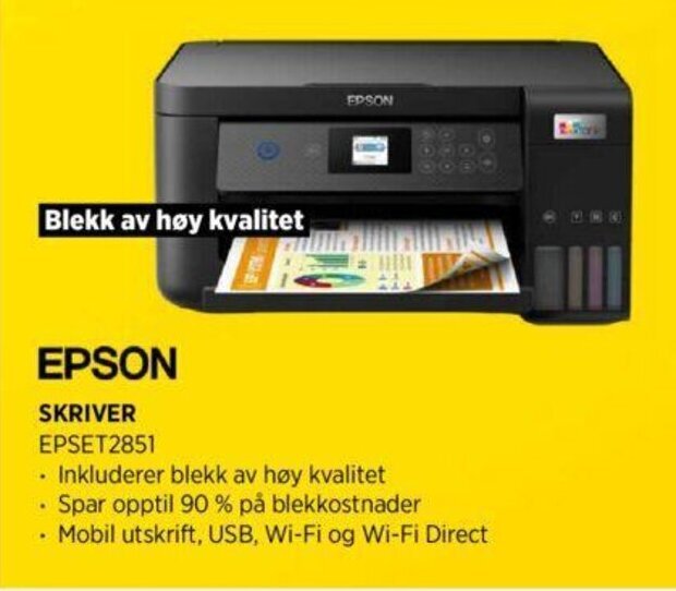 POWER Epson Skriver EPSET2851 tilbud