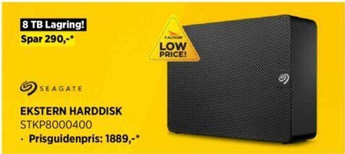 POWER Seagate Ekstern Harddisk STKP800400 tilbud