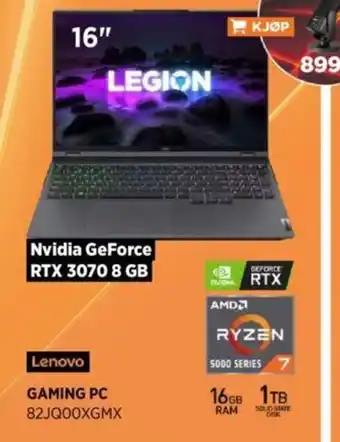 POWER Lenovo Gaming PC 82JQ00XGMX tilbud