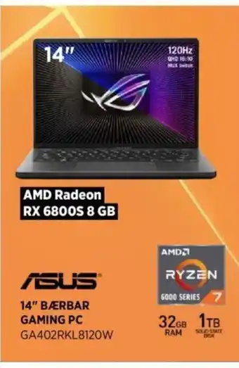 POWER Asus 14" Bærbar Gaming PC GA402RKL8120W tilbud