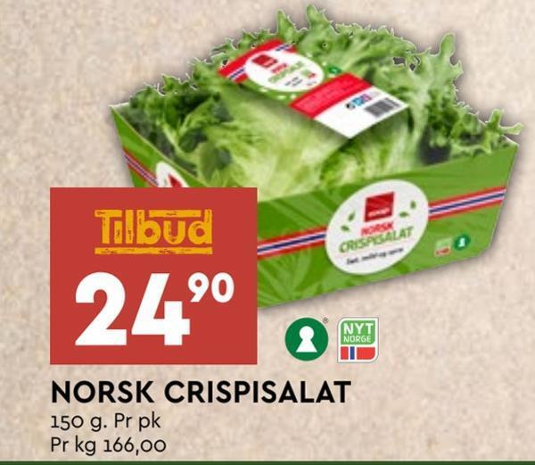 Coop Mega Norsk crispisalat tilbud