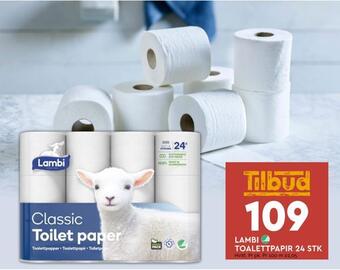 Coop Mega Lambi toalettpapir 24 stk tilbud