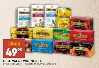 Coop Mega Et utvalg twinings te tilbud