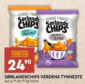 Coop Mega Sørlandschips verdens tynneste tilbud