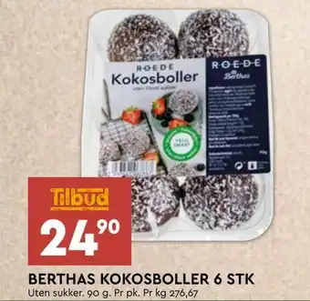 Coop Mega Berthas kokosboller 6 stk tilbud