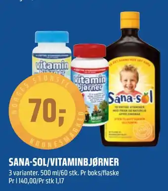 Coop Obs Sana-sol/vitaminbjørner tilbud