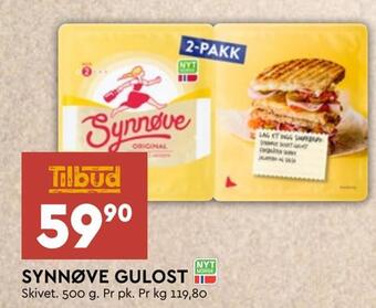 Coop Mega Synnøve gulost tilbud