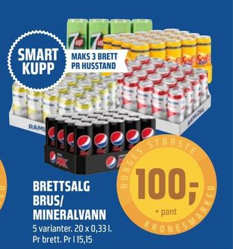Coop Obs Brettsalg brus/ mineralvann tilbud