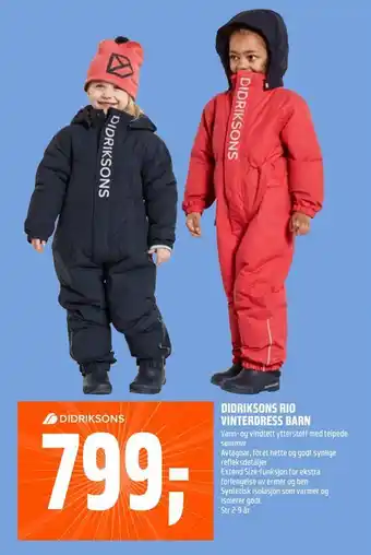 Coop Obs Didriksons rio vinterdress barn tilbud
