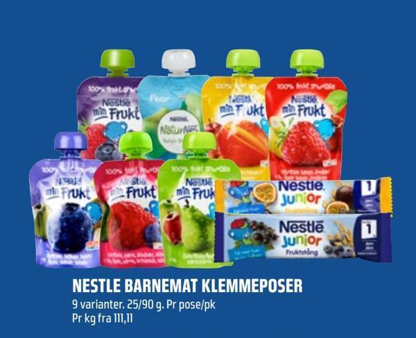 Coop Obs Nestle barnemat klemmeposer tilbud