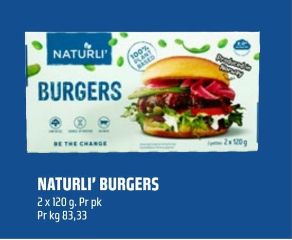 Coop Obs Naturli' burgers tilbud