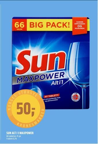Coop Obs Sun alt i 1 maxpower tilbud