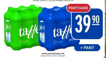 Rema 1000 Taffel lime/naturell 6pk tilbud