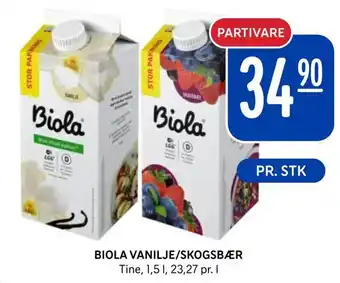Rema 1000 Biola vanilje/skogsbær tilbud