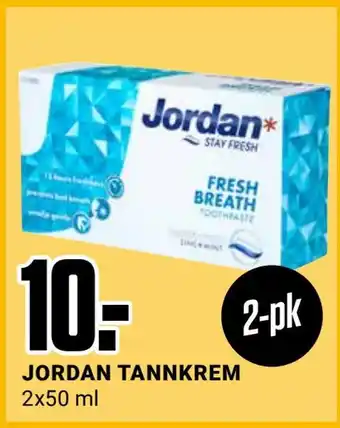 Europris Jordan tannkrem tilbud