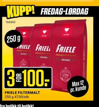 Europris Friele filtermalt tilbud