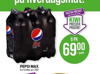 Kiwi Pepsi max tilbud