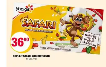 Coop Extra Yoplait safari yoghurt 8 stk tilbud