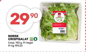 Coop Marked Norsk crispisalat tilbud