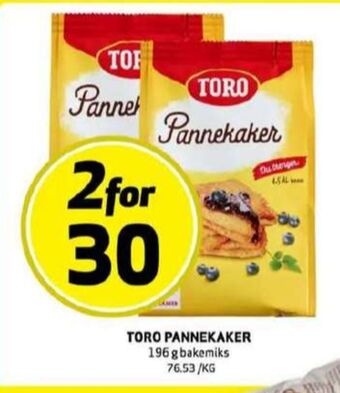 Bunnpris Toro pannekakemix tilbud