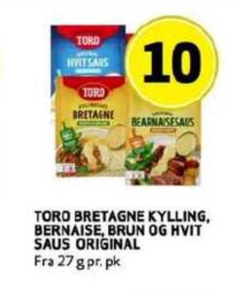 Bunnpris Toro saus tilbud