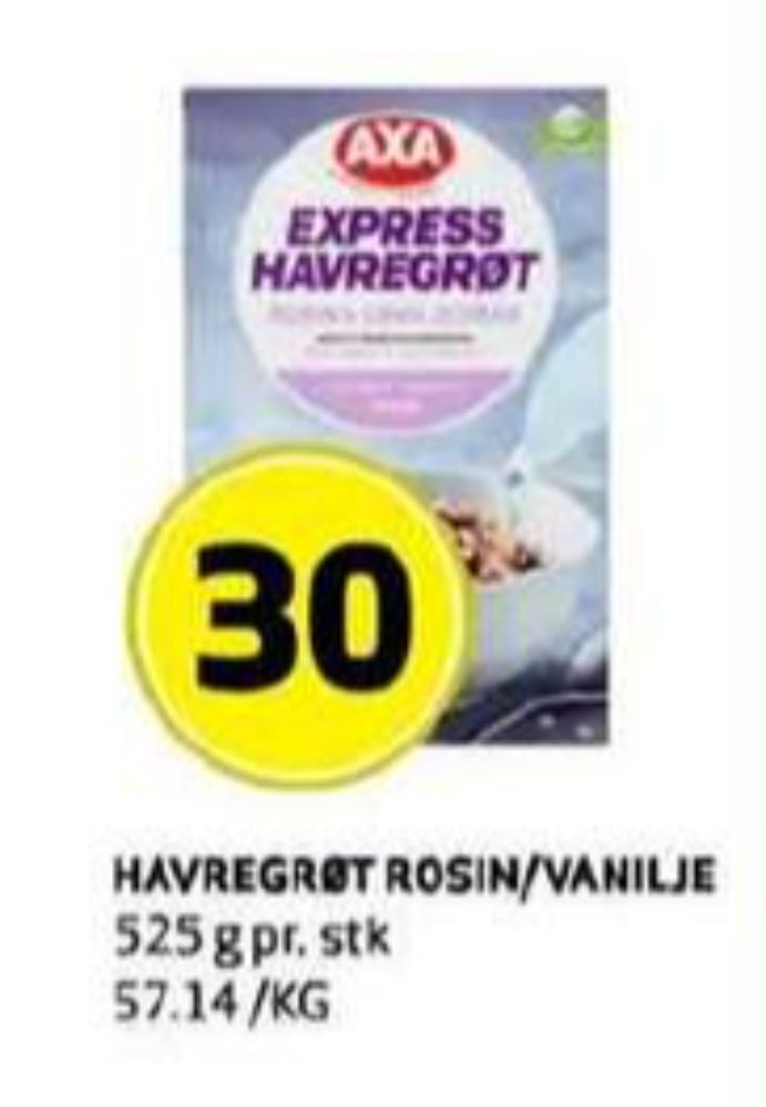 Bunnpris Axa havregrøt tilbud