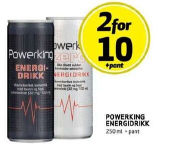 Bunnpris Powerking energidrikk tilbud