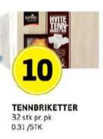 Bunnpris Unik tennbriketter tilbud