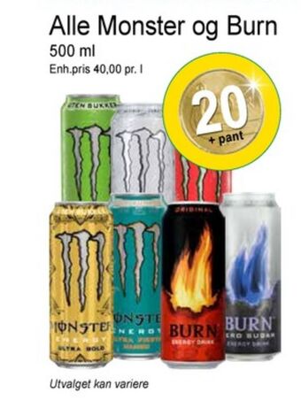 Joker Monster energy energidrikk tilbud