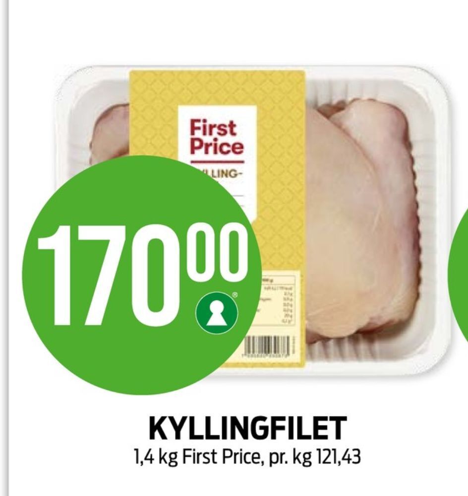 Kiwi First price kyllingfilet tilbud