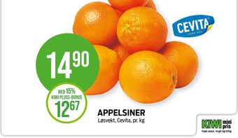 Kiwi Cevita appelsiner tilbud