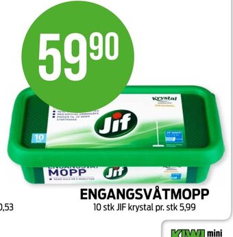 Kiwi Jif engangsmopp tilbud