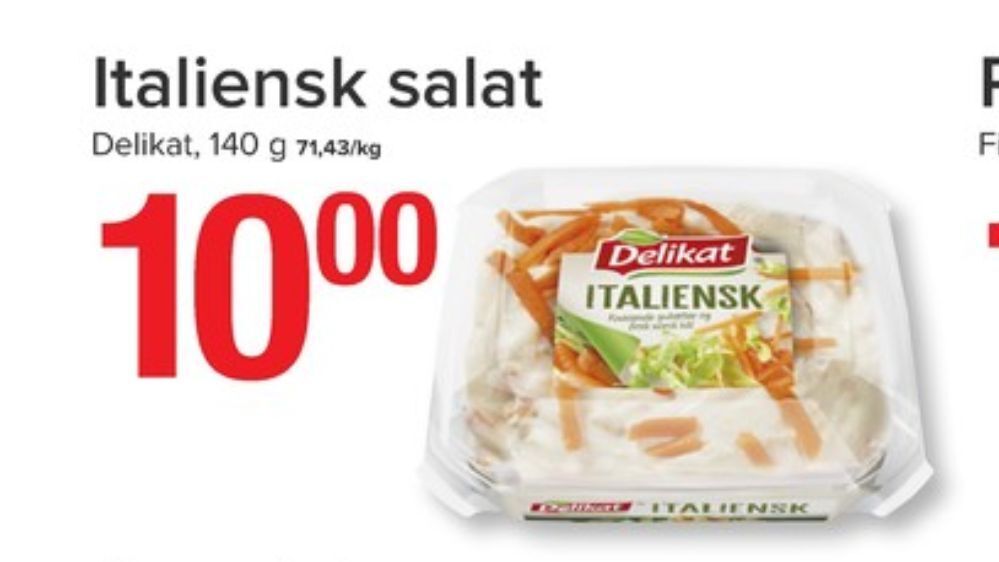 Eurospar Delikat påleggssalat tilbud